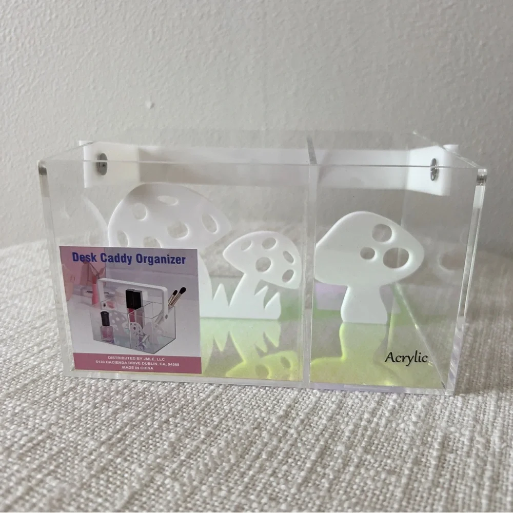 Desk Caddy Organizer - White/Iridescent